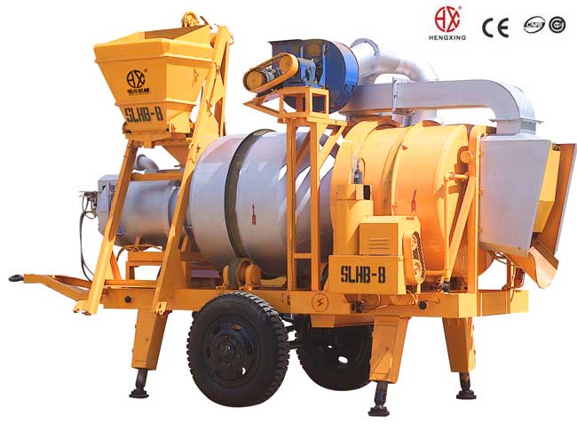 移動雙(shuāng)滾筒間(jiān)歇式瀝(li)青混合(he)料拌和(he)機